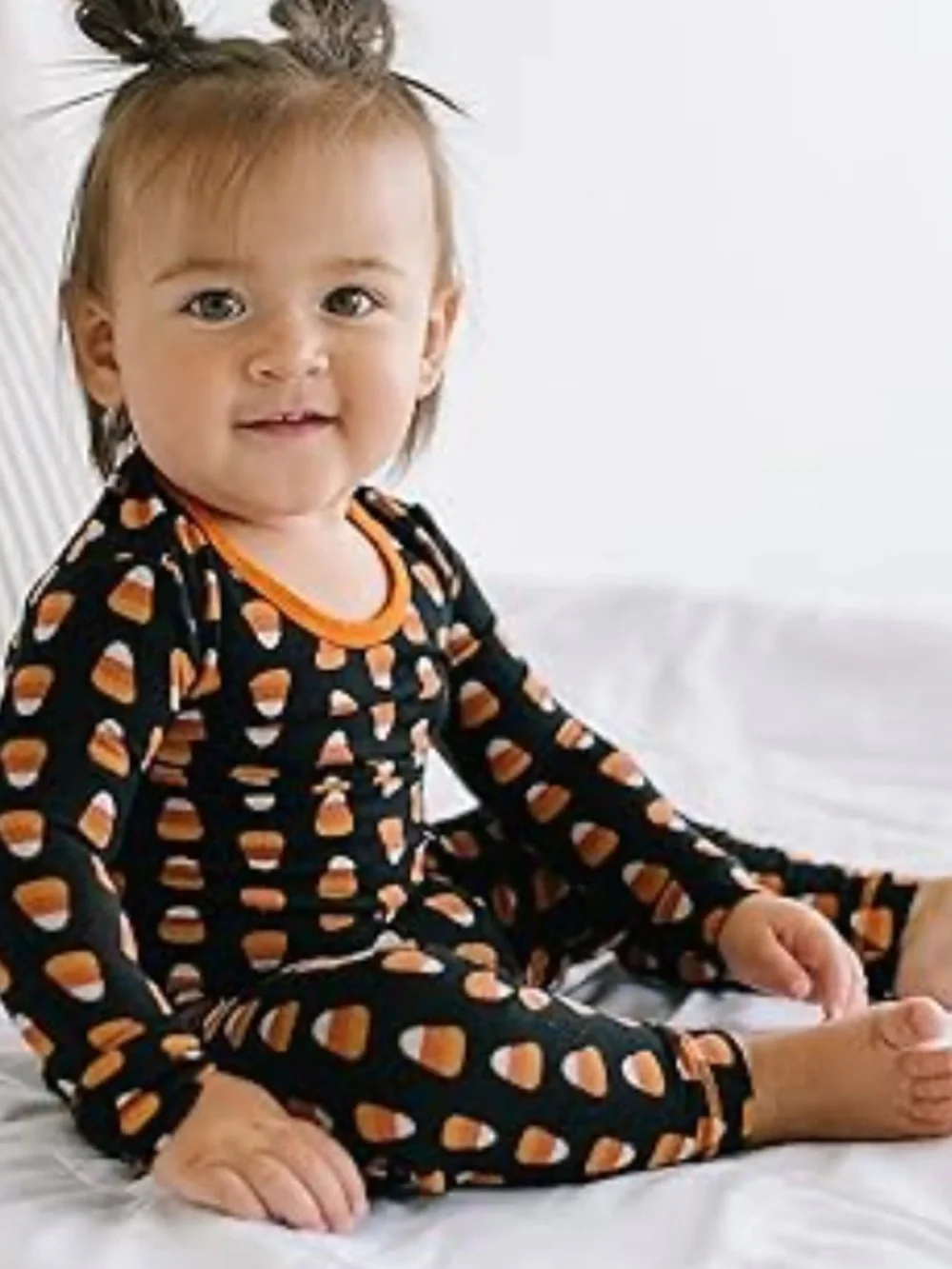 Kickee Pants Spooktacular Pajama Set Size 2T “Midnight Candy Corn”